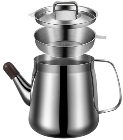 Beiykhera Dispensador de - Resistente Al Calor Antipolvo Con Filtro - Gran Capacidad Acero Inoxidable Filtro Olla - Para Uso En Interior Exterior Restaurante Barbacoa Fiesta Y Familia