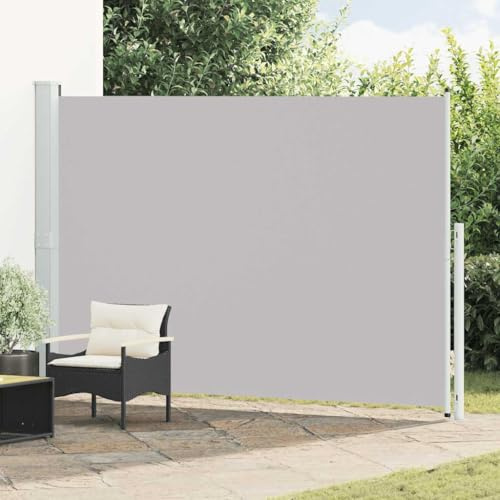 Mokuyary Toldo lateral extensible de 200 x 300 cm, color gris, toldo para terraza, protección solar, toldo para balcón, impermeable, para toldos, exteriores, jardín, terrazas