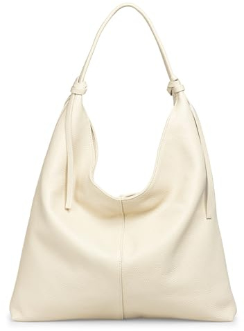 Caspar Lässige Leder Schultertasche große Damen Handtasche sportlich elegante Echtleder Shopper - PREMIUM LINE - Modell No.817 - Made in Italy