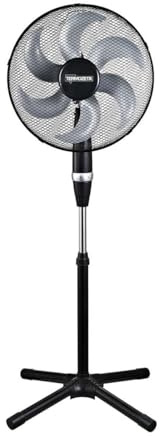 Generico Termo Zeta Ventilatore a Piantana WindZeta Force TZWZF01 75W con 6 Pale, 3 Velocità, Oscillazione Automatica, Altezza Regolabile, Base Stabile, Ventilatore da Pavimento Bianco