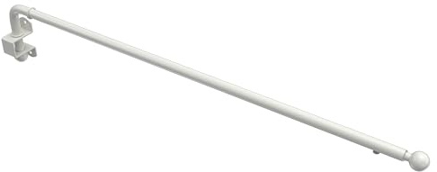 Interdeco Schwenkstangen (2 Stück), schwenkbare Gardinenstangen Weiß, Cassina, 60-100 cm ausziehbar