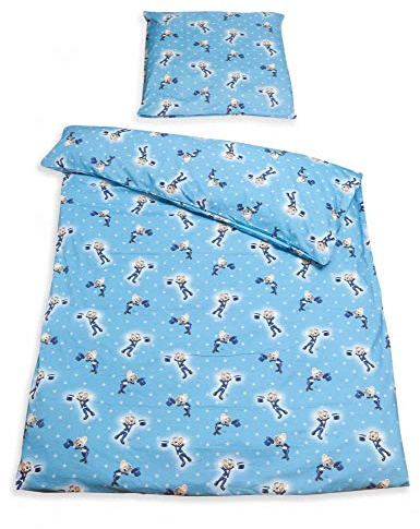 Kinderbettwäsche-Set ED | 100% Baumwolle | hochwertiger Digitaldruck | schadstoffgeprüft (135x200 cm, Sterne Blau)
