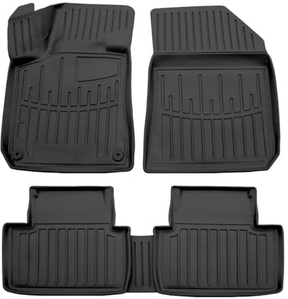 SCOUTT | 3D TPE Gummifußmatten Gummimatten Passend Für 308 2014-2021, Schwarz, Anti-Rutsch, Abwaschbar, Allwetter, Hohes Rand, 4-Tlg