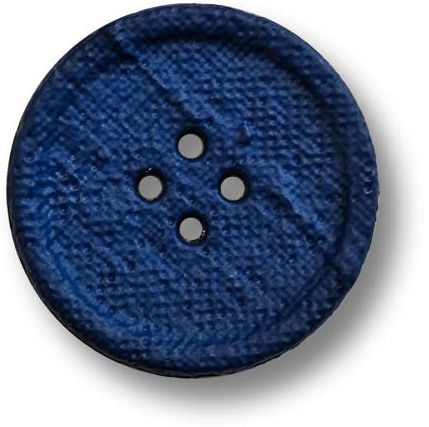 5er Set dunkelblaue Kunststoffknöpfe, fast wie mit Stoff bezogen. Ø: ca. 34mm!