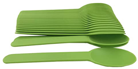 MMvolesy Lime Green Disposable Eco-Friendly Plastic Spoons Frozen Yogurt Ice Cream Spoons,Frozen Dessert Spoons 50 Count