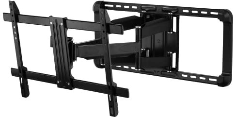 Promounts Supporto da parete per TV Full Motion di alta qualità, inclinabile e girevole a 180°, per la maggior parte dei televisori LED LCD OLED a schermo piatto curvo da 37 a 100 pollici, braccio