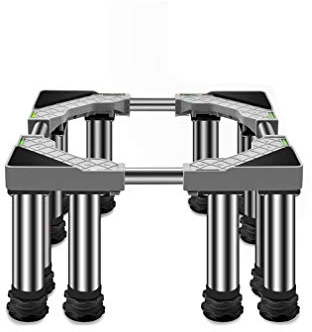 Washing Machine Stand Base Telescopic Length/Width 45-65cm Washer Dryer Stack Stands Anti-Vibration 4/8/12 Strong Feet Drum Washing Machine Shelf Base Reinforced for Fridge Freezer (12legs 10.6in