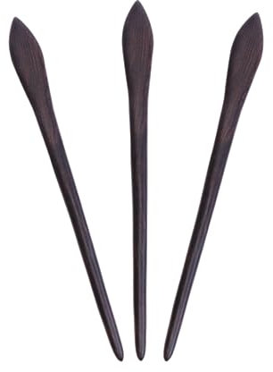 FRCOLOR 3pezzi Bastoncini Per Capelli in Legno Forcine Monoblocco Stile Retrò Accessori Per Capelli Adatti Feste Anniversari e Servizi Fotografici