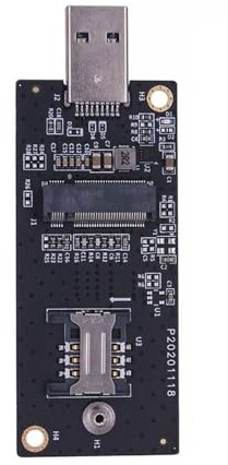 Xiwai M.2 Key-B NGFF WWAN to USB 3.0 Riser Card Adapter w SIM Slot for 3G/4G/5G LTE Wireless Module Modem Card