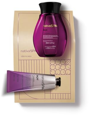 O Boticário Nativa Spa Açai Coffret Geschenkset für Damen, Hautpflege, 2 Produkte, parfümiertes Körperöl 200 ml und parfümierte Handcreme, 75 g