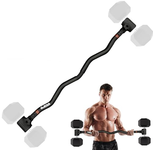OJEXA Kurzhantel-Konverter zu Langhantel-Set – verstellbare Gewichte & bis zu 90,7 kg Kapazität – Stahlklemme – Langhantel-Konverter für Heim-Fitnessstudio – Gewichtheben für Ganzkörpertraining