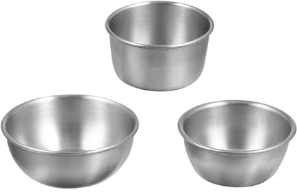 ABOOFAN Lot de 2 Tasses à Sauce Polyvalentes en Acier Inoxydable pour Assaisonnements Trempettes Apéritifs 3 Pièces