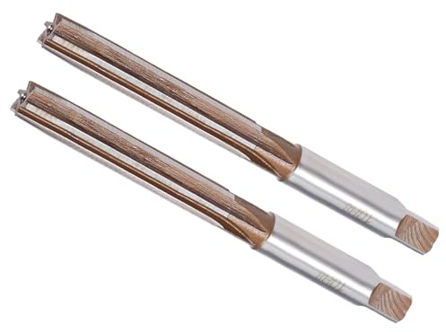 CoCud Hand Reamer, 10mm Cutting Diameter 6 Flutes H8, Alloy Steel Straight Shank Reaming Drill Bit - (Applications: for Aluminum Iron Copper Plastic Wood), 2-Pieces
