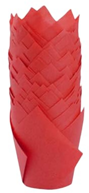 Pirottini Muffin 200 Pezzi Di Cupcakes Tulipano Vassoi Di Carta Per Pane Multicolore Tazza Di Fiamma Colorata Rosso