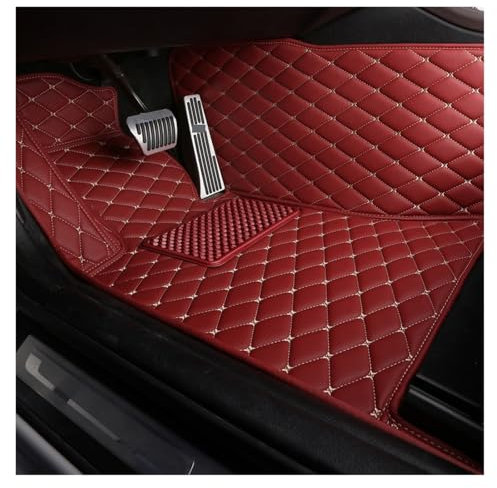 Van-Fußmatten Auto-Fußmatten Für Volvo Für C30 Für C70 Für S40 Für S60 Für S80 Für S90 Für V40 Für V50 Für V60 Für V90 Automatten-Set(Wine red Driver)