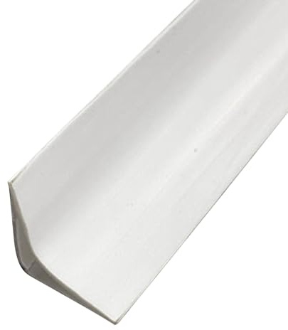 Listón suave autoadhesivo con canal de cables, esquina interior para listones angulares, para puertas, ventanas, paredes, cocina, azulejos, fácil de cortar (blanco, 3 m)