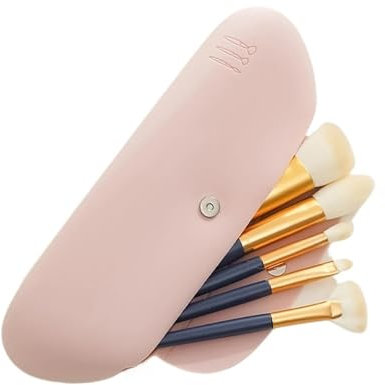 ZWCSHUU Make-up Tasche PU Leder Tragbare Reise Waschen Kosmetik Tasche Toilettenartikel Organizer Weibliche Lagerung Handheld Box Große-kapazität Kosmetiktasche Damen(Cosmetic Brush Bag)
