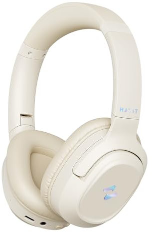 havit Active Noise Cancelling Headphones, Wireless Over Ear Bluetooth Headphones with 60ms Low Latency Game Mode, 50H Playtime, Foldable Overhead Headphones with Deep Bass, Bluetooth 5.4, App Control