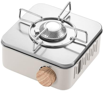 Kueohse Cuisinière de camping en plein air, cuisinière à gaz, barbecue puissant, accessoires de voyage super légers, ustensiles de cuisine, , installation facile