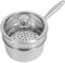 Olla a presión de acero inoxidable con tapa y cesta al vapor, olla de cocina para cocina de inducción para 3 a 4 personas, 2 litros, para casa, oficina, dormitorio universitario