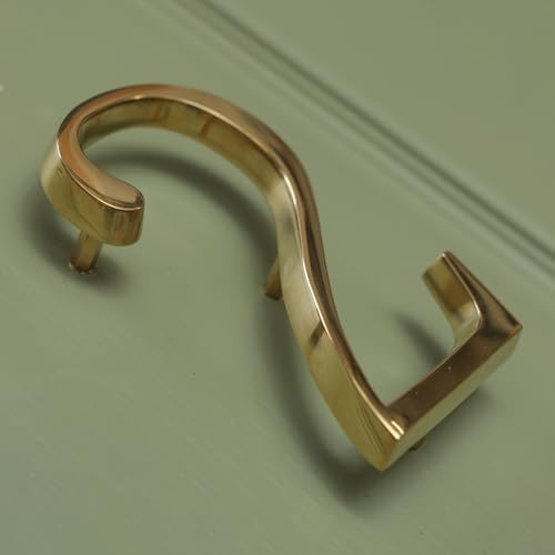 Numero civico Floatinig in ottone lucido, 12,7 cm, moderno, per porta con numeri di targa | Numeri per indirizzi stradali