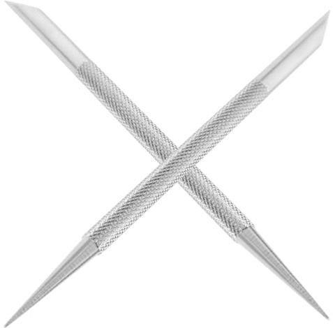 WRITWAA Herramienta 2piezas para Empujar Cutículas de Acero Inoxidable Portátil y Resistente al Óxido, Adecuado para Manicura y Pedicura Profesional
