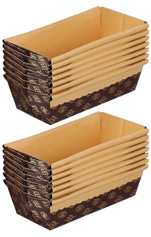 DIYEAH 20 moldes de papel para pan - Moldes para hornear pan, pasteles y panecillos. Apto para horno y microondas. Resistentes a la grasa para repostería casera.