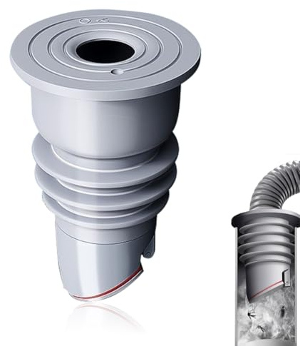 EJRUP 1 Pcs Tubo Desague Lavadora, 35-40mm Gris: Sellado Hermético, Prevención de Fugas y Olores, Drenaje Unidireccional, Silicona Duradera, Versátil para Lavadoras, Fregaderos y Purificadores de Agua