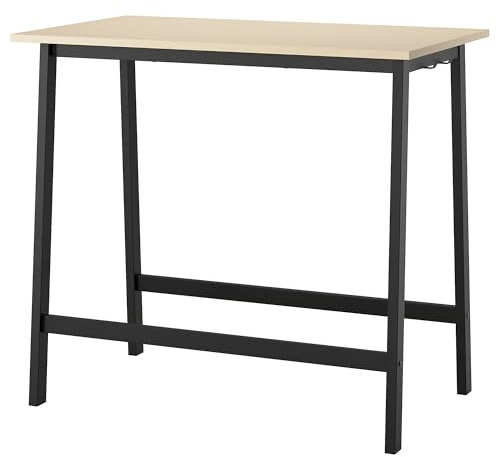 ProTuning MITTZON Konferenztisch, Birkenfurnier/Schwarz, 120 x 68 x 105 cm