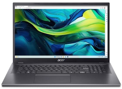 Acer Aspire 17 I PC Portable 17.3 FHD I Intel Core 7 150U I 16Go RAM DDR5 I 512Go SSD I Windows 11 Home I Argent I Clavier FR AZERTY I A17-51M-74MY