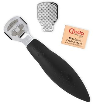 Credo Hornhauthobel BlackLine mit Raspelclip und 10 Ersatzklingen