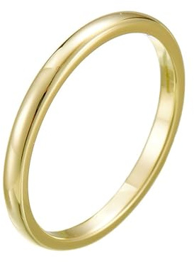 Tolldek Au 375/585/750 Gelbgold Eheringe Echte Goldschmuck, Klassiker Solitärring, Partnerringe Gold 9K/14K/18K, Gr.47-65