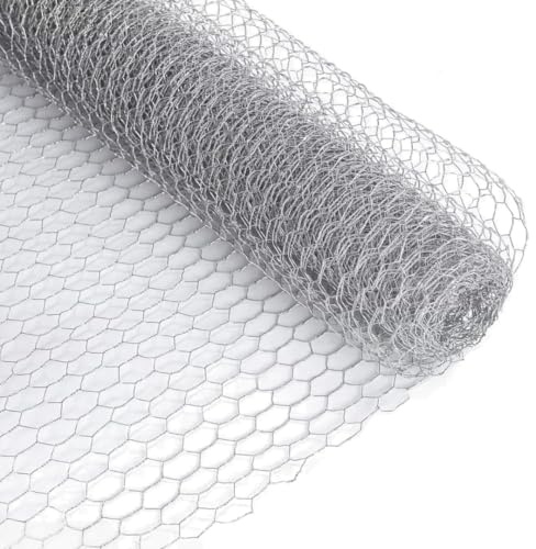 Garden Mile® Maschendraht, Kaninchen, Tierzaun, grün, PVC-beschichtet oder verzinkter Stahl, Metall, Gartendraht, Begrenzungszaun (verzinktes Schweißgeflecht, 13 mm, 1 x 5 m)