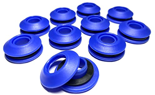 AWAPRO Ösen Set - 25 Stück blau für Planen rostfrei 28x28x12 mm Kunststoffösen für Abdeckplane Poolplane