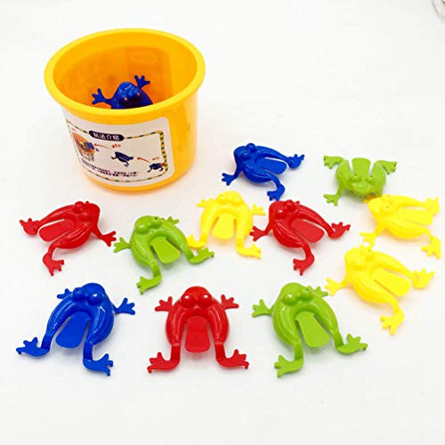 Ysoom Frog Hopping Game Jumping Frogs with Bucket 12 Frogs Children Nostalgic Educational Toys Active Play Game Figures For Girls Boys