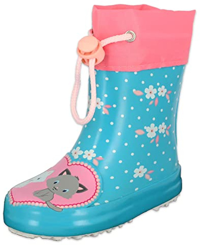 Beck Fille Kätzchen 4011 Botte de Pluie, Turquoise, 19