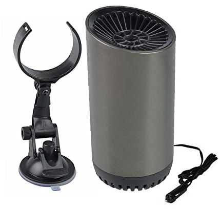 Baceyong 150 W 24 V Auto-Heizlüfter, tragbarer Auto-Windschutzscheiben-Entfroster, Stecker in Zigarettenanzünder, mit Saugerhalterung, natürlicher Wind und warmer Wind