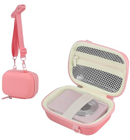 Leayjeen Macchina Fotografica Digitale Custodia, compatibile con ARNSSIEN/VAHOIALD/ZAZYZIA/Duluvulu/nezini, con Tracolla e Maniglia per il Trasporto (Solo Custodia) Rosa