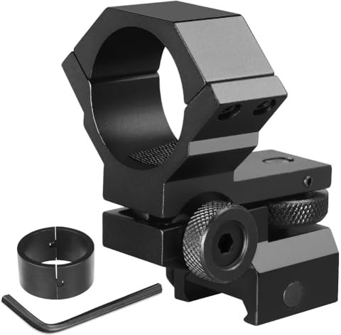 KEENZO 1''/25.4mm/30mm Anello di Montaggio, Sinistra Destra e Altezza Regolabile, Staffa di Montaggio per 20mm Rails