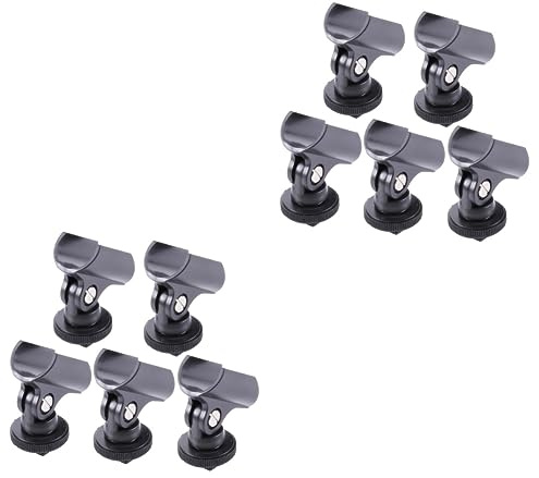 Toyvian 2 Sätze Mikrofonclip Mit Einstellbarem Stabiler Kunststoffhalter Für Die Mikrofonhalterung Der Kamera Mit Blitzschuhadapter 5 Stück * 2