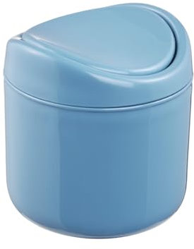 keeeper Bio-Abfalleimer mit Schwingdeckel, 1,3 l, Tischmülleimer mit Deckel, Svenja, Blau (Eco Sky Blue)