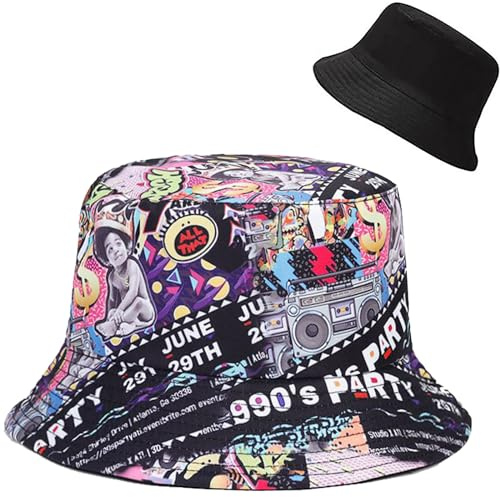 Malaxlx Damen Fischerhut Bucket Hat Anglerhut Sonnenhut Reversibel Fischerhüte Sommerhut Faltbarer Strandhut Draussenhut