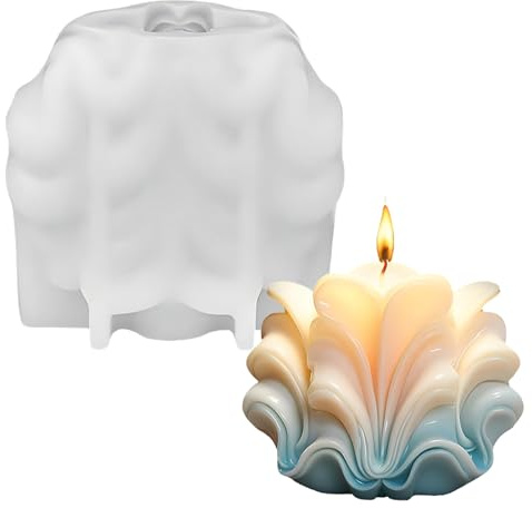 Yeemeen Moules à Bougies en Silicone, Moule en Silicone 3D pour Bougeoir en Forme de Coquillage - Idéal pour la Décoration DIY, les Cadeaux, les Savons Artisanaux et les Cadeaux D'anniversaire