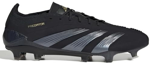 Adidas 24 tacos de fútbol Elite Low Firm Ground, Núcleo de carbono negro, 39 1/3 EU