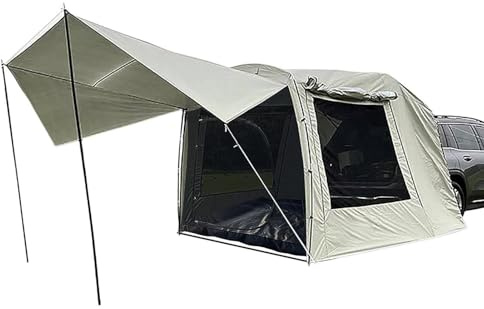 Autozelte für Camping SUV | Auto Campingzelt mit Heckklappenbefestigung aus Oxford Stoff - Auto Heckverlängerungszelt faltbar und UV-beständig, Camping Zelt für die e