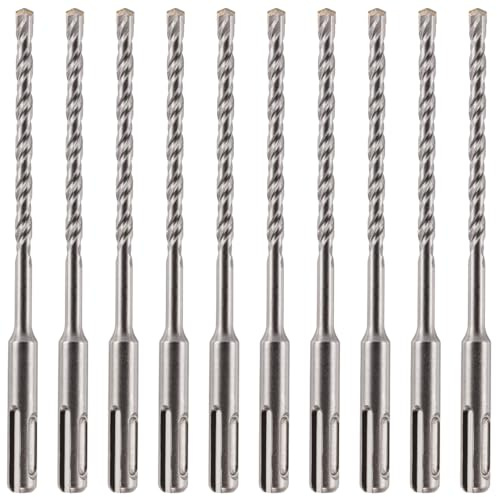 Rennie Tools - 10 Pack Of 5.5mm x 160mm Long SDS Plus Hammer Drill Bits | Professional TCT Tungsten Carbide Tipped Masonry Drill Bit For Brick, Concrete, Stone, Granite. 5.5mm SDS Drill Bit