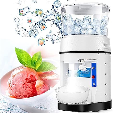 Macchina per il ghiaccio da banco per casa e cucina, macchina per ghiaccio tritaghiaccio commerciale, macchina per tritare il ghiaccio elettrica da 350 W, capacità 11 L, per cocktail, macchina per c