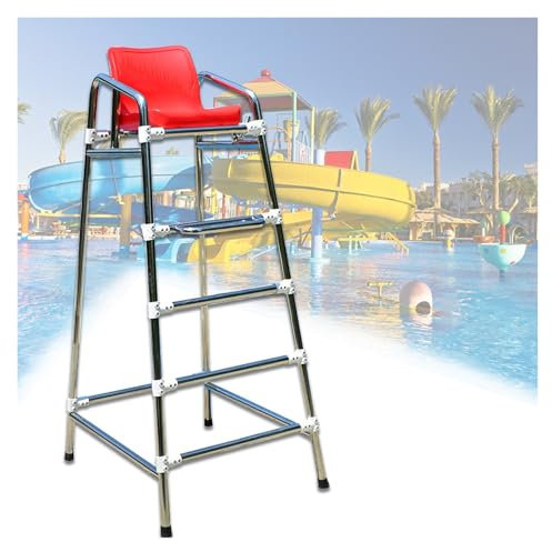 Chaises de Sauveteur Hautes, Chaise de Sauveteur Haute pour Parc Aquatique extérieur, chaises de Sauveteur autoportantes pour Pont, échelle de Sauvetage Amovible pour Piscine/Plage/lac/Quai,