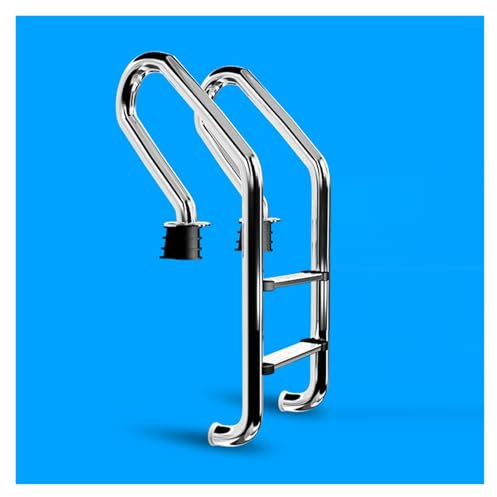 Échelle De Piscine, Échelle De Quai avec Marches Incurvées Élargies, Entrée Et Sortie Plus Faciles for Piscine(Style1,2Step)