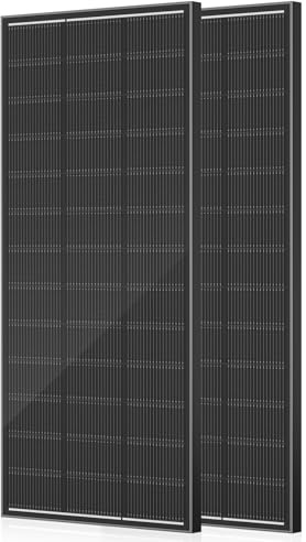 Rvpozwer 440 W solmodul för 12 V batterier, N-typ monokristallin solmoduler, 2 st 200 W PV-modul, 18 BB solpanel för husbil, båt, balkong, trädgårdshus